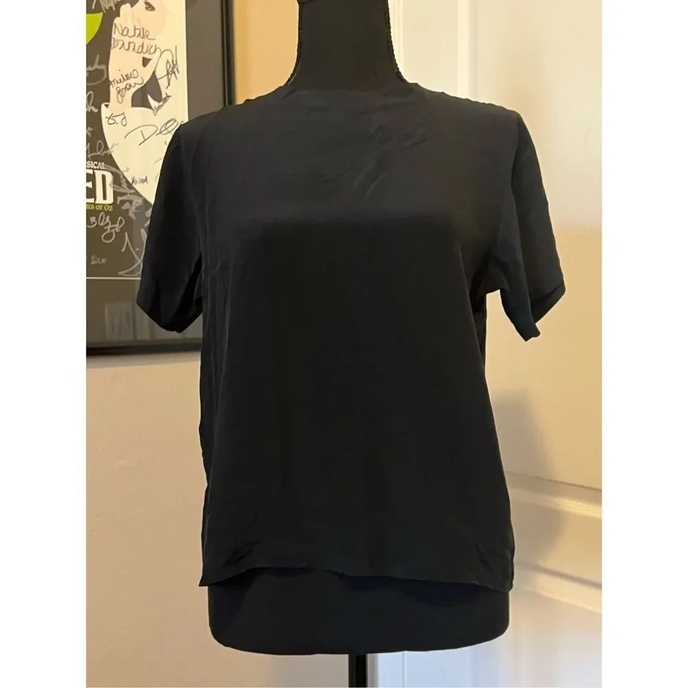 Anna & Frank black 100% silk blouse - Picture 1 of 5
